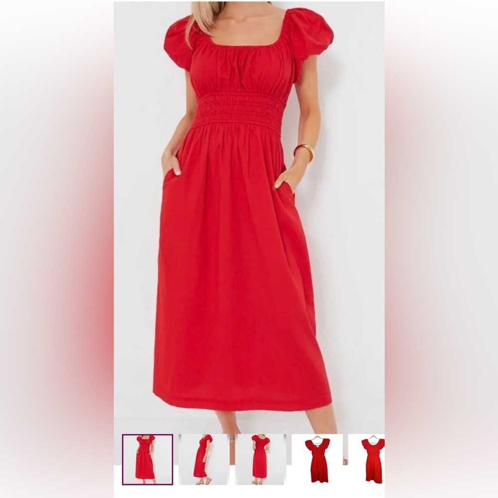 Tuckernuck Bright Red Flynn Maxi Dress NWT